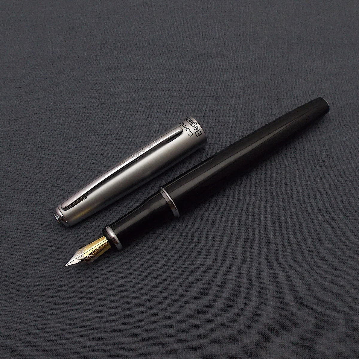 Camlin Elegante Fountain Pen with Semi-Flex Nib Black