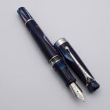 Kanwrite Heritage Piston Filler Fountain Pen - Blue/Red/White Marbled