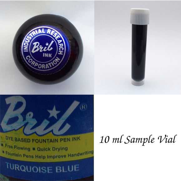 Bril Turquoise Blue Fountain Pen Ink - 10 ml Sample Vial