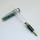 Airmail/Wality 69T Eyedropper Acrylic Demonstrator Fountain Pen - Green