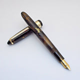 Airmail/Wality 69LG Eyedropper Fountain Pen - Black Marbled