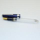 Airmail/Wality 69T Eyedropper Acrylic Demonstrator Fountain Pen - Blue