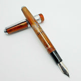 Airmail/Wality 71J ED/3-in-1 Fill Jumbo Orange Fountain Pen - with Kanwrite Nib