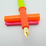 Vintage Platignum School Fountain Pen Made in England - Vintage Swan Nib- Green