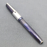 Airmail/Wality 58C Eyedropper Fountain Pen - Blue Marbled