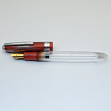 Airmail/Wality 69T Eyedropper Acrylic Demonstrator Fountain Pen - Red