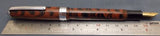 Click Falcon Ebonite Handmade Fountain Pen - Orange Brown and Black Rippled