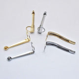 Set of 6 Fountain Pen Clips - 3 Type Sampler, Gold/Chrome Plated