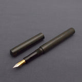 Kiwi Ipsit CT Handmade Ebonite Fountain Pen with Flex Nib - Dark Brown/Green Mottled