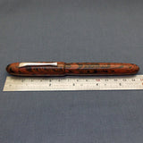KIM ACR Regular Cigar Handmade Ebonite Fountain Pen - Rose Brown/Black Rippled