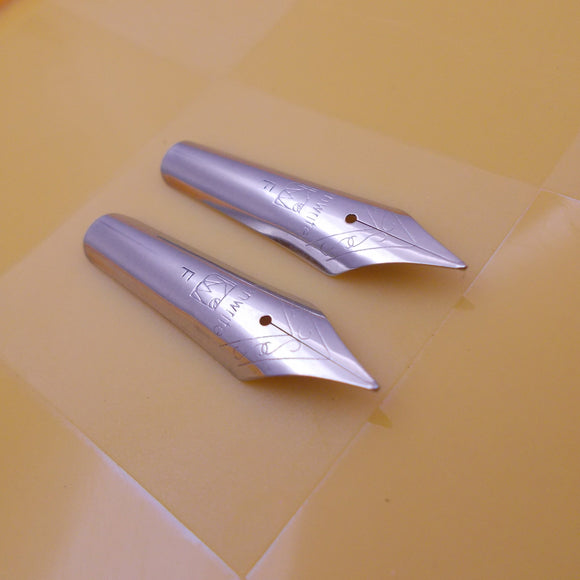 Set of 2 Kanwrite No.6 35mm Fine (F) Fountain Pen Nibs - SSF