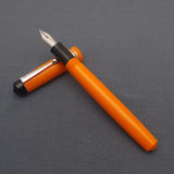 Click Aristocrat Fountain Pen with Kanwrite Nib - Orange - Chrome Trim