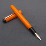 Click Aristocrat Fountain Pen with Kanwrite Nib - Orange - Chrome Trim