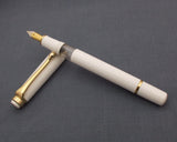 Click Tulip Pure Piston Filler Fountain Pen - White Colour