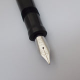 KIM ACR Jumbo Cigar Handmade Ebonite Fountain Pen with Kanwrite Nib - Green/Black Rippled