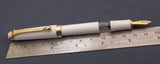Click Tulip Pure Piston Filler Fountain Pen - White Colour