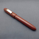 KIM ACR Jumbo Cigar Handmade Ebonite Fountain Pen with Kanwrite Nib - Solid Chocolate Brown