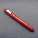 KIM ACR Jumbo Handmade Ebonite Fountain Pen with Kanwrite Nib - Solid Crimson Red