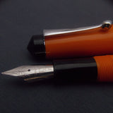 Click Aristocrat Fountain Pen with Kanwrite Nib - Orange - Chrome Trim
