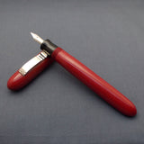 KIM ACR Jumbo Handmade Ebonite Fountain Pen with Kanwrite Nib - Solid Crimson Red
