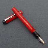 Click Aristocrat Fountain Pen with Kanwrite Nib - Red - Chrome Trim
