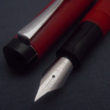 Click Aristocrat Fountain Pen with Kanwrite Nib - Red - Chrome Trim