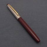 V'Sign Neo Piston Filler Fountain Pen with Kanwrite Semi Flex Nib - Maroon