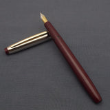 V'Sign Neo Piston Filler Fountain Pen with Kanwrite Semi Flex Nib - Maroon