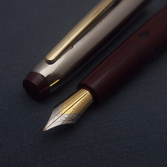 V'Sign Neo Piston Filler Fountain Pen with Kanwrite Semi Flex Nib - Maroon