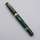 Kanwrite Heritage Piston Filler Fountain Pen - Green/Yellow Marbled