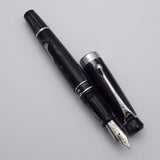 Kanwrite Heritage Piston Filler Fountain Pen - Black/White Marbled