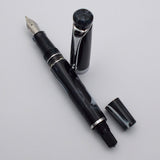 Kanwrite Heritage Piston Filler Fountain Pen - Black/White Marbled