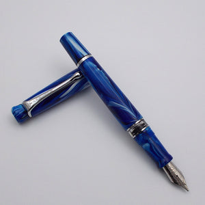 Kanwrite Heritage Piston Filler Fountain Pen - Blue Marble