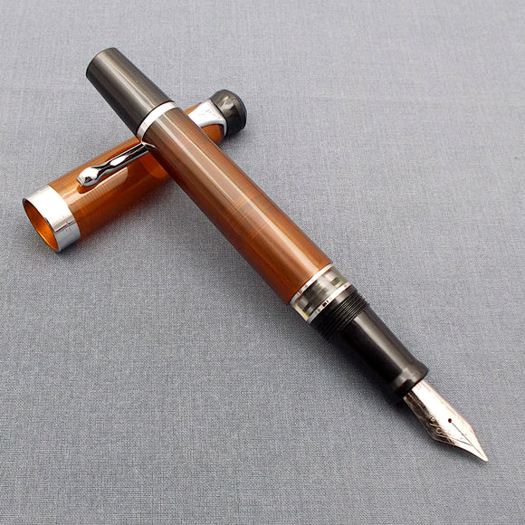 Kanwrite Heritage Piston Filler Fountain Pen - Amber/Black