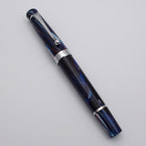 Kanwrite Heritage Piston Filler Fountain Pen - Blue/Red/White Marbled