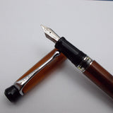 Kanwrite Heritage Piston Filler Fountain Pen - Amber/Black
