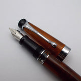 Kanwrite Heritage Piston Filler Fountain Pen - Amber/Black