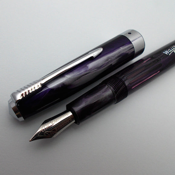 Wality/Airmail 55 Eyedropper Fountain Pen with Kanwrite Semi Flex Nib - Purple