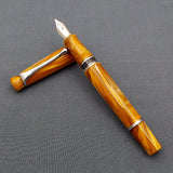 Kanwrite Heritage Piston Filler Fountain Pen - Yellow/White Marbled