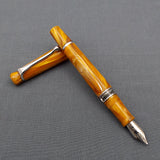 Kanwrite Heritage Piston Filler Fountain Pen - Yellow/White Marbled