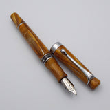 Kanwrite Heritage Piston Filler Fountain Pen - Yellow/White Marbled