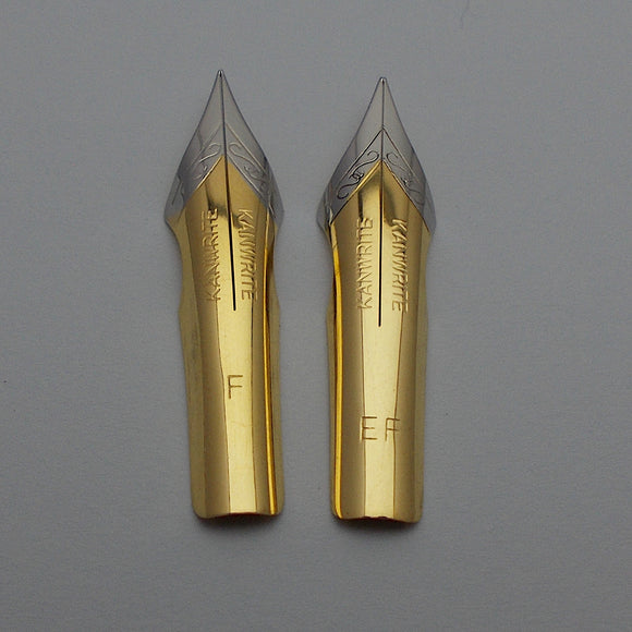 Set of 2 Kanwrite No.6 35mm One Fine (F) & One Ex.Fine (EF) Ultra Flex Fountain Pen Nibs - TTF