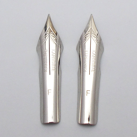 Set of 2 Kanwrite No.6 35mm Fine (F) Ultra Flex Fountain Pen Nibs - SSF