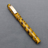 KIM ACR Regular THD Handmade Ebonite Fountain Pen - Corn Yellow/Black Rippled