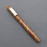 KIM ACR Regular THD Handmade Ebonite Fountain Pen - Moss Green/Mahogany Rippled