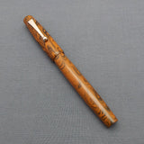KIM ACR Regular TSO Handmade Ebonite Fountain Pen - Burnt Orange/Black Rippled