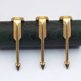 Set of 3 Vintage Brass Fountain Pen Clips - Classic Arrow , Gold Plated