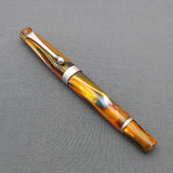 Kanwrite Heritage Piston Filler Fountain Pen - Orange/White/Brown Marble