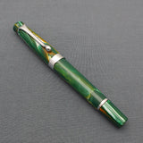 Kanwrite Heritage Piston Filler Fountain Pen - Green/White/Yellow Marble