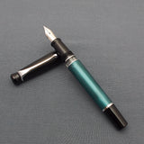 Kanwrite Heritage Piston Filler Fountain Pen - Pearl Green/Black Cap